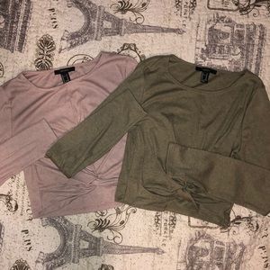 2 Forever 21 Long sleeve Crop top
